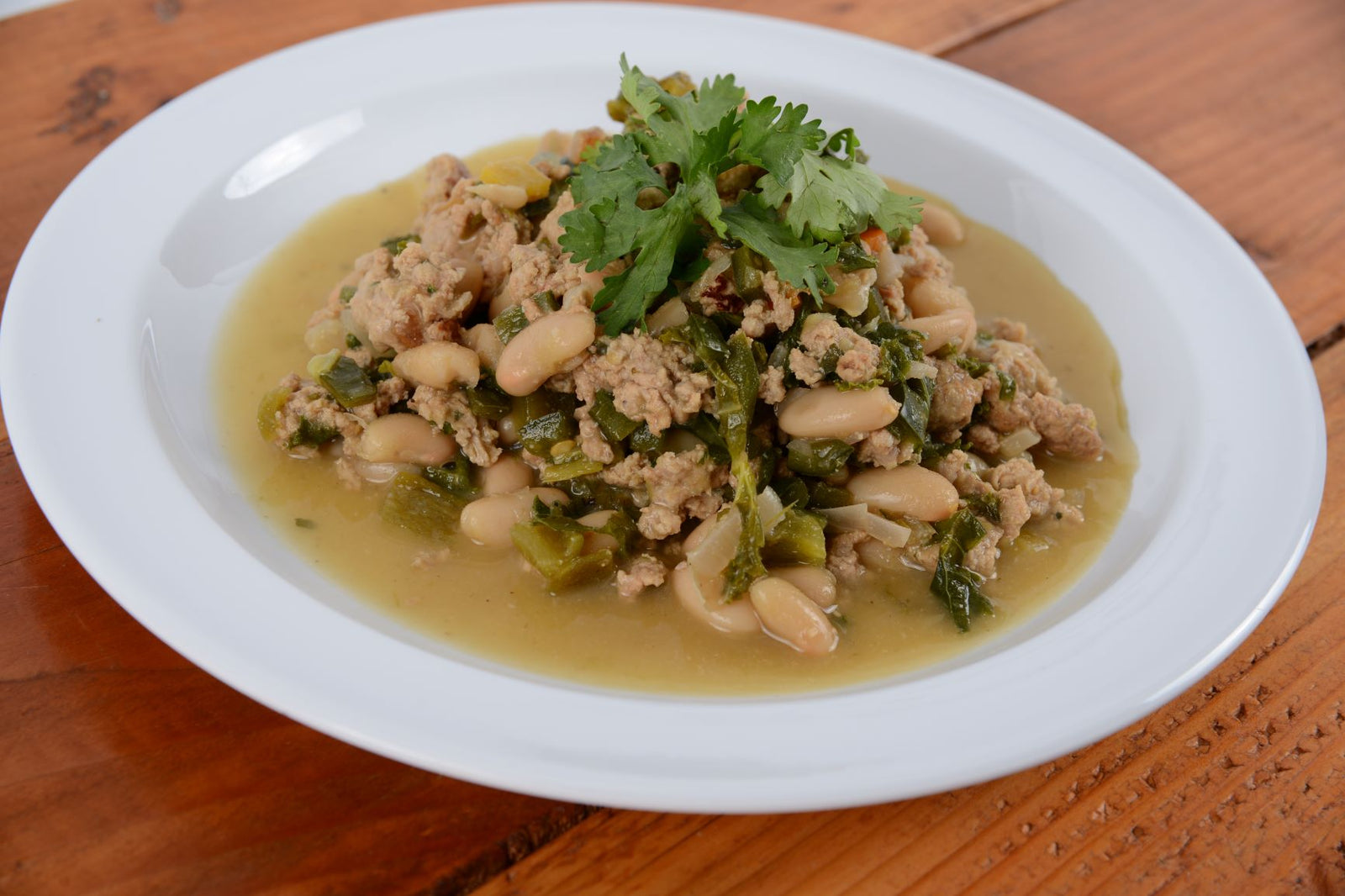 Poblano White Bean Turkey Chili