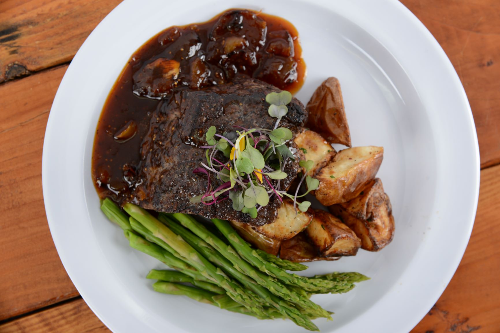 Seared Grass Fed Beef w/ Fig Demi