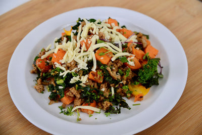 Turkey, Sweet Potato & Kale Skillet