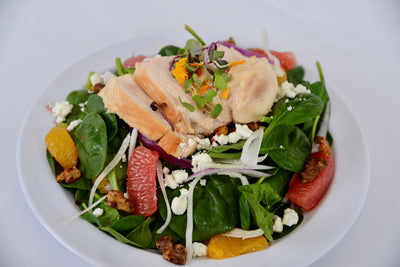 Spinach Citrus Salad w/ Chicken or Salmon