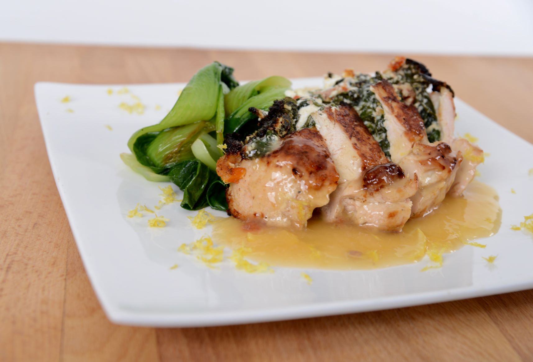 Stuffed Chicken Florentine w/ Lemon Veloute Sauce