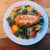 Kale Mixed Berry Salad with Chicken or Salmon